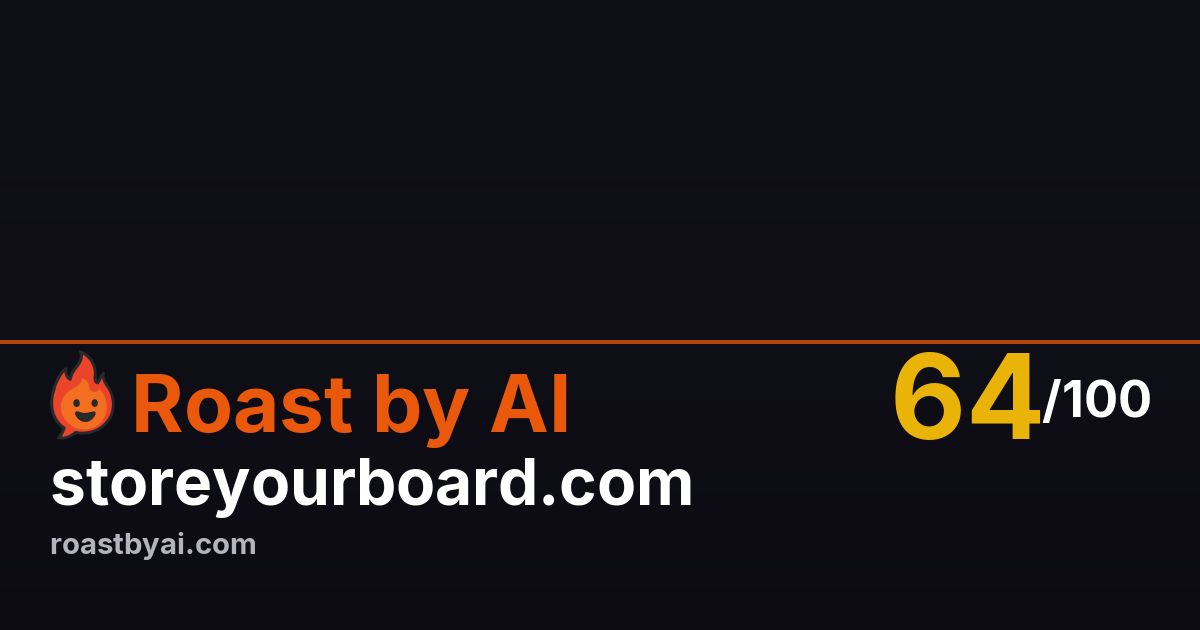 Roast of storeyourboard.com