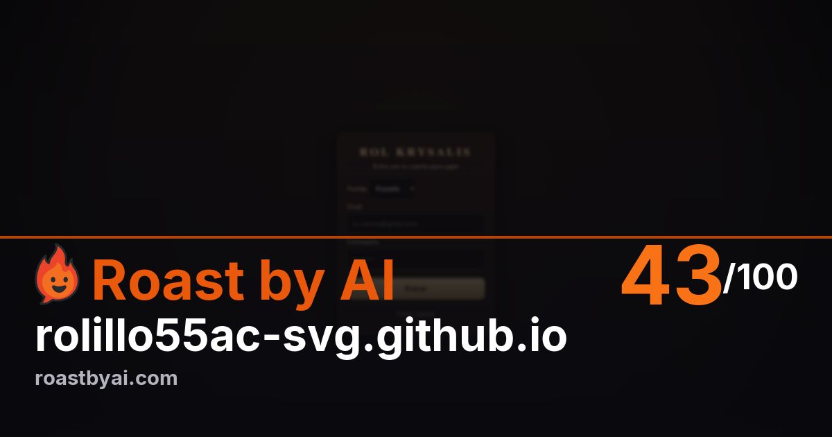 Roast of rolillo55ac-svg.github.io