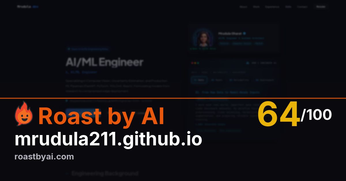 Roast of mrudula211.github.io