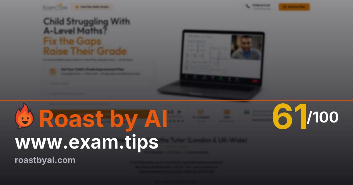 Roast of www.exam.tips