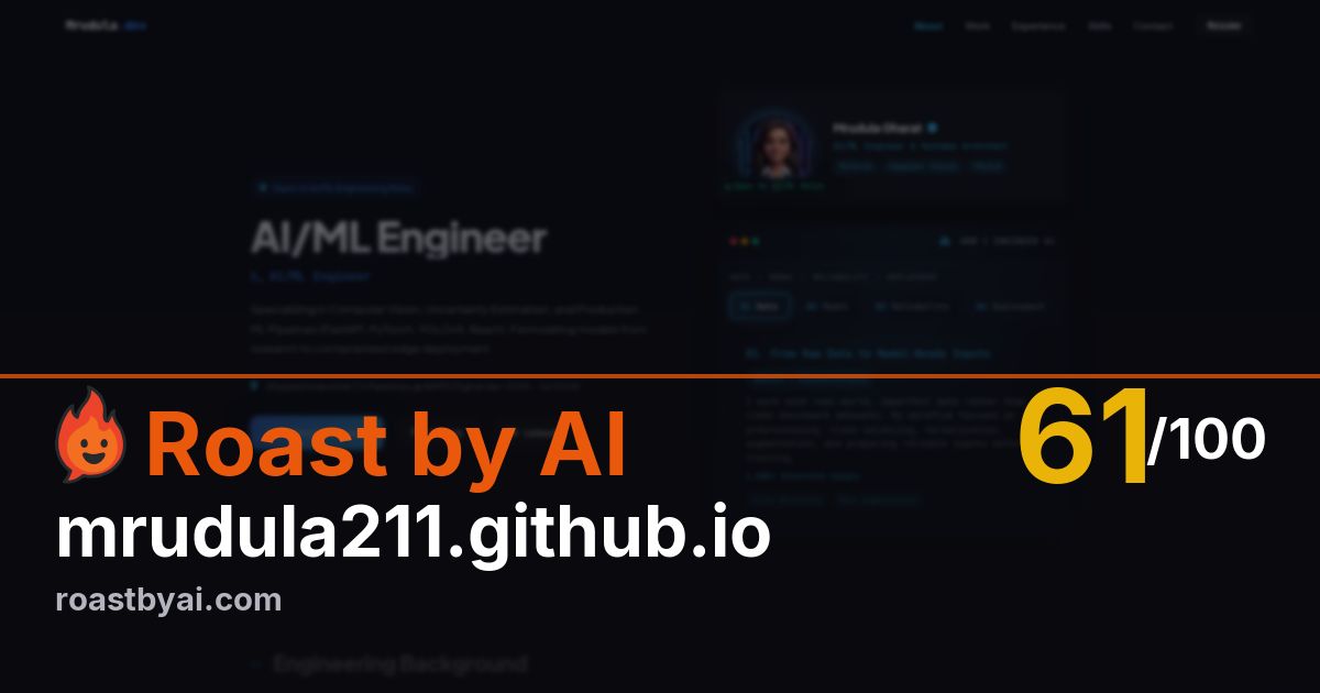 Roast of mrudula211.github.io